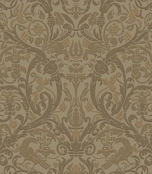 Коричневые обои с вензелями Sirpi Italian Classic 1VR 25211