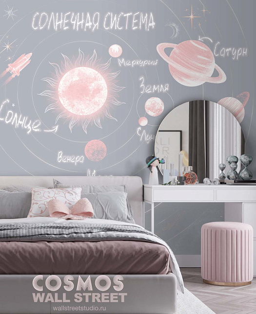 Фотообои в интерьере артикул Cosmos 23, COSMOS, Wall street