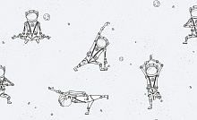 Детские чёрные обои Victoria Stenova Spaceman 285741